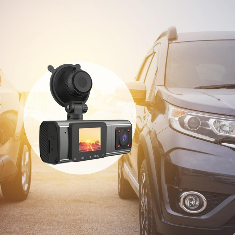 3 Cameras Smart Dash Cam Car DVR - With Rear Camera and GPS Antenna - No SD Card -