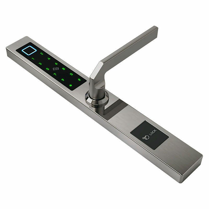 Smart Door Lock Sleek Silver