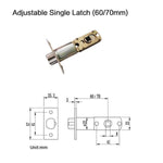 Mortises - 60-70mm Adjustable Latch - -