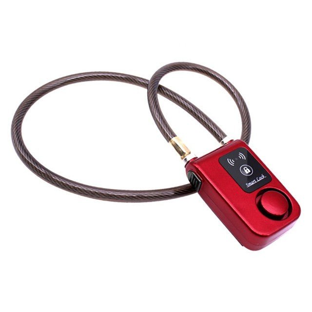 Smart Bike Lock - Red - Steel Wire -