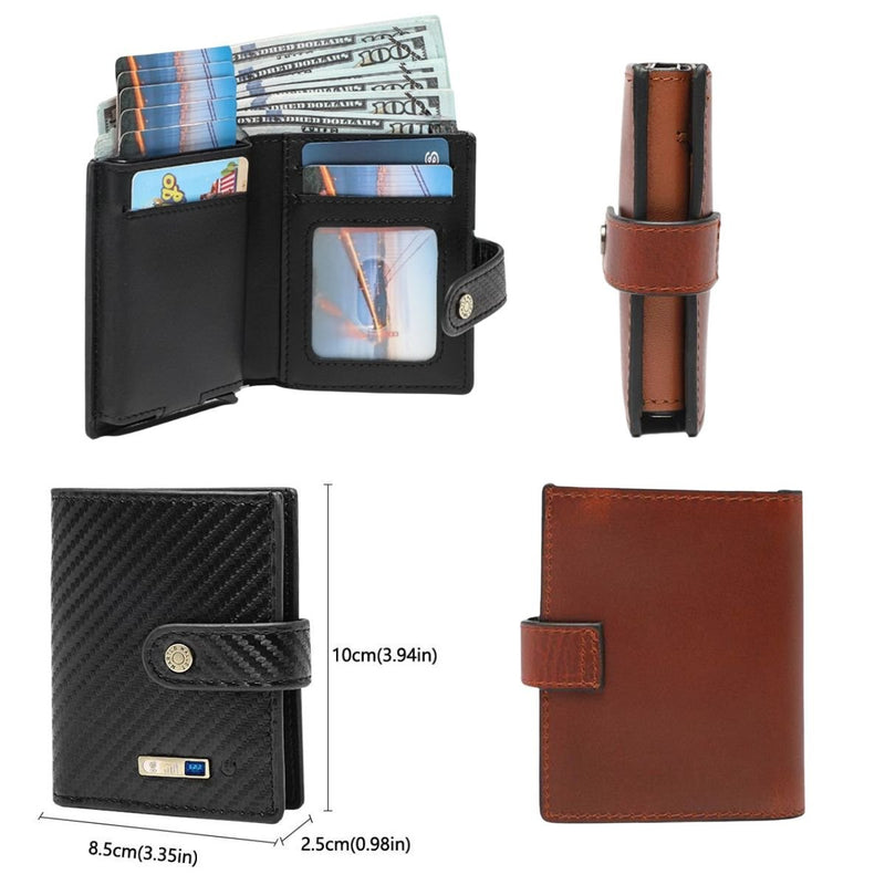 Smart Bluetooth Wallet Strap - Coffee - -