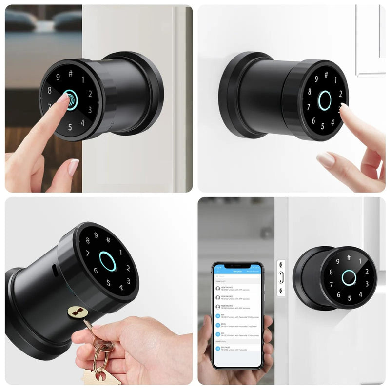 Smart Door Knob - Black - -