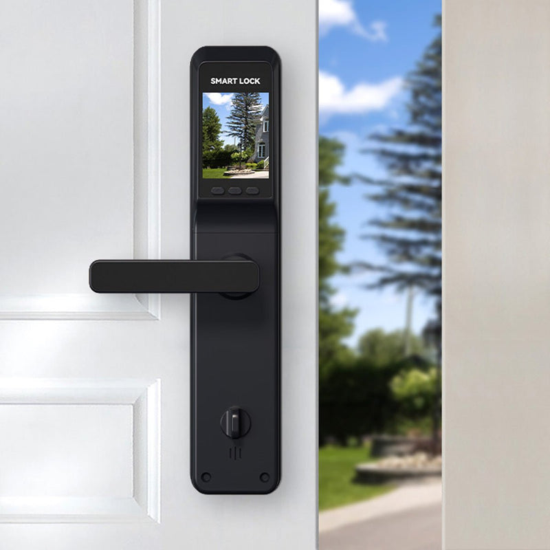 Smart Door Lock Camera - Black - No Mortise -