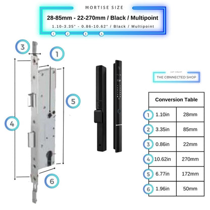Smart Door Lock Next Gen Plus - Black - 28-85mm (22x270mm) Multipoint 