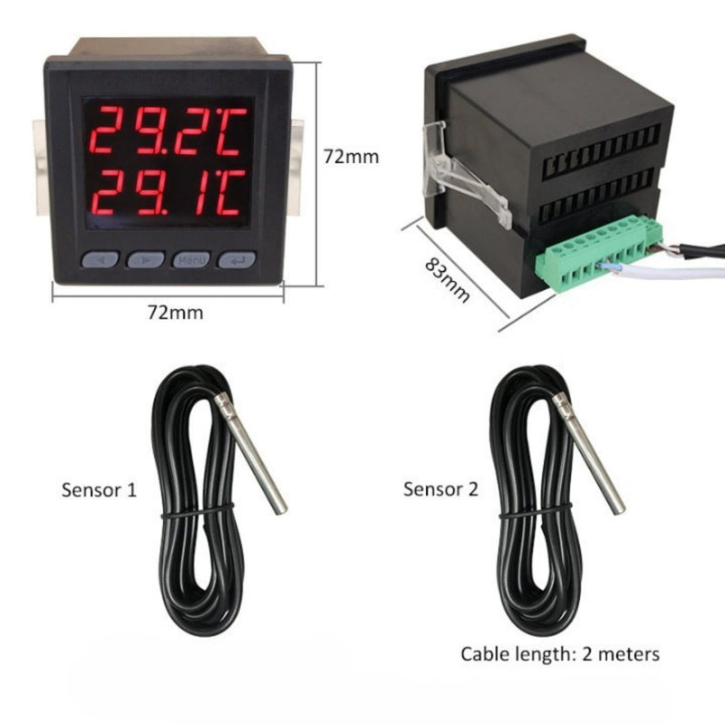 Smart Dual Temperature Controller - Black - -