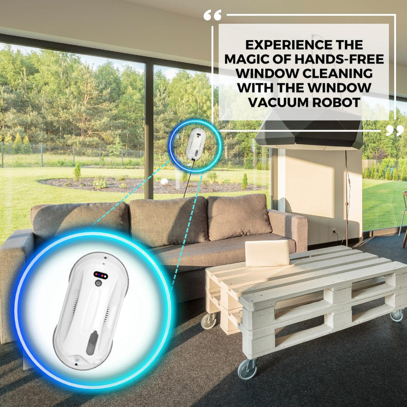 Smart Window Vacuum Robot - White - -