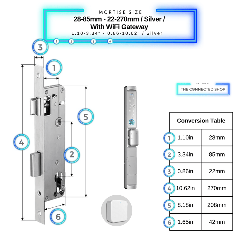 Serrure Intelligente pour Porte Battante avec Poignée Ronde