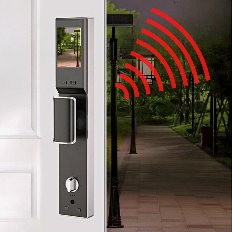 Video Smart Door Lock - Black - No Mortise - No WiFi Gateway