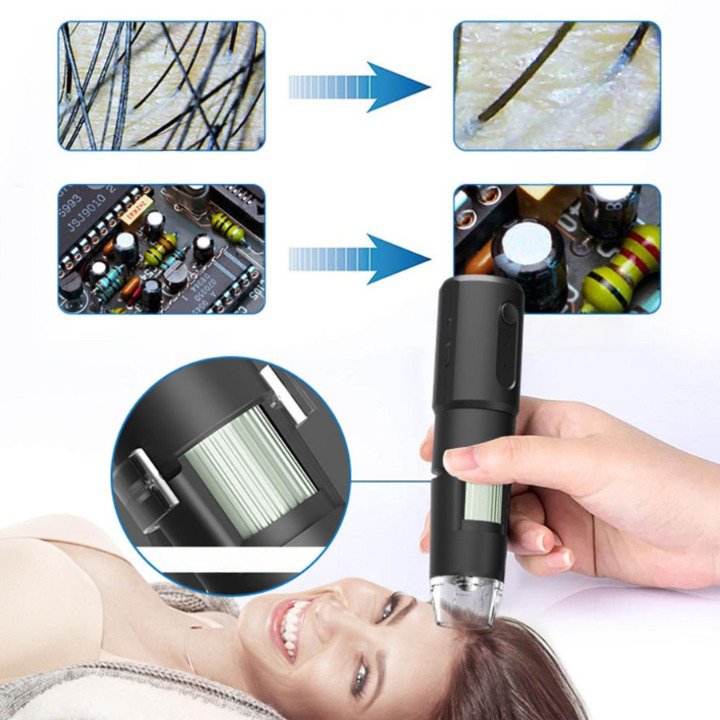 WiFi Microscope Camera - Black - -