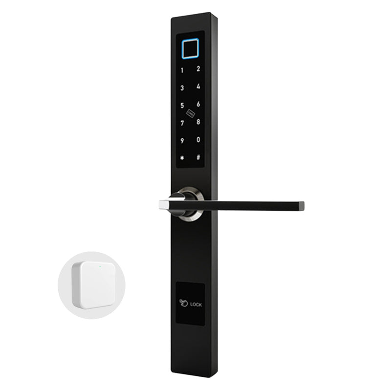 No mortise black Smart Door Lock Sleek with gateway